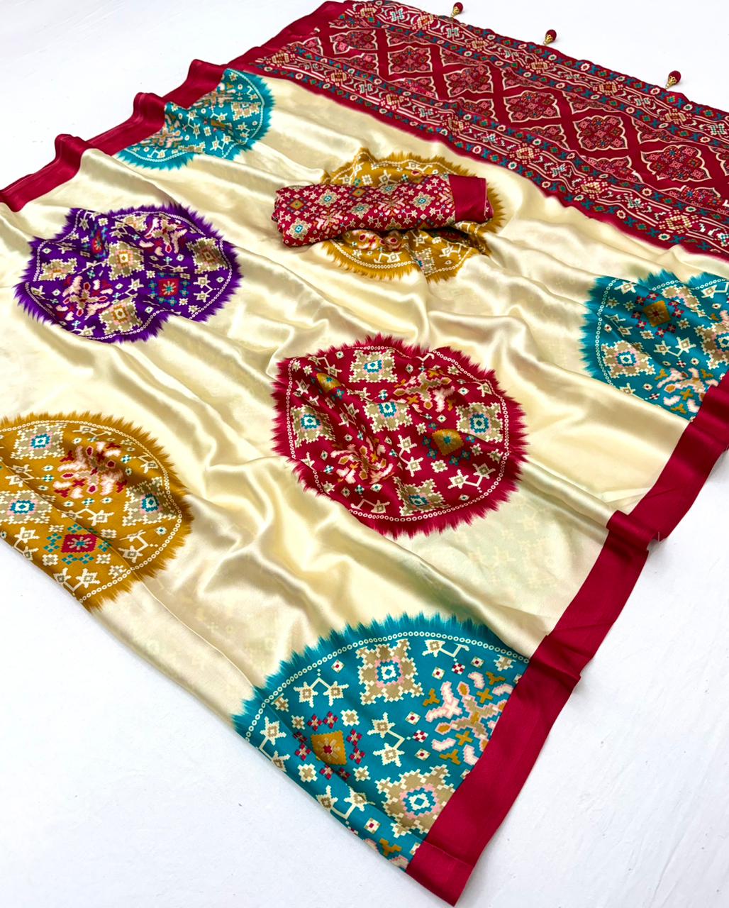 Royal Patola Semi Modal Silk Saree