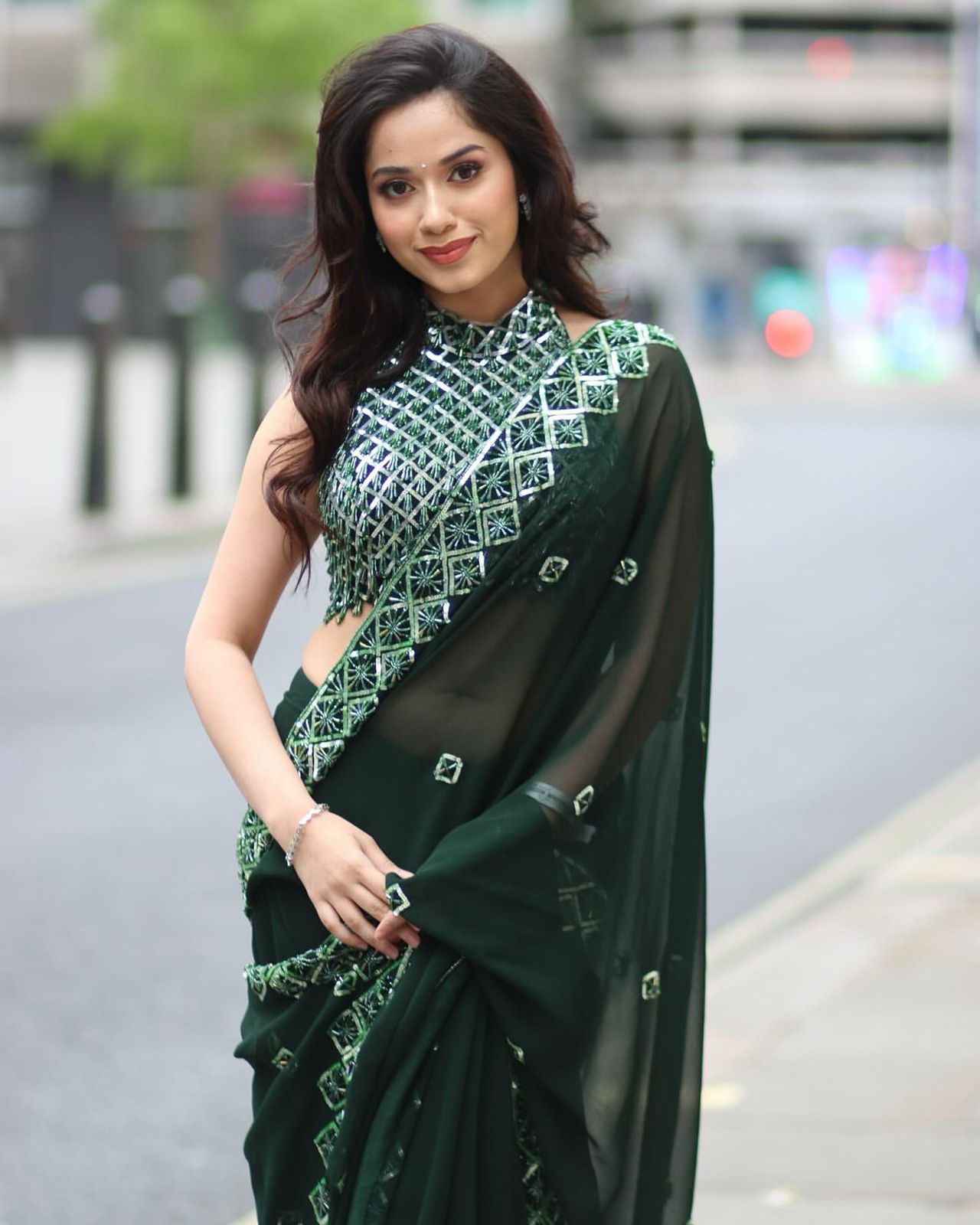 CELEBRITY STYLE SEQUINS SAREE
