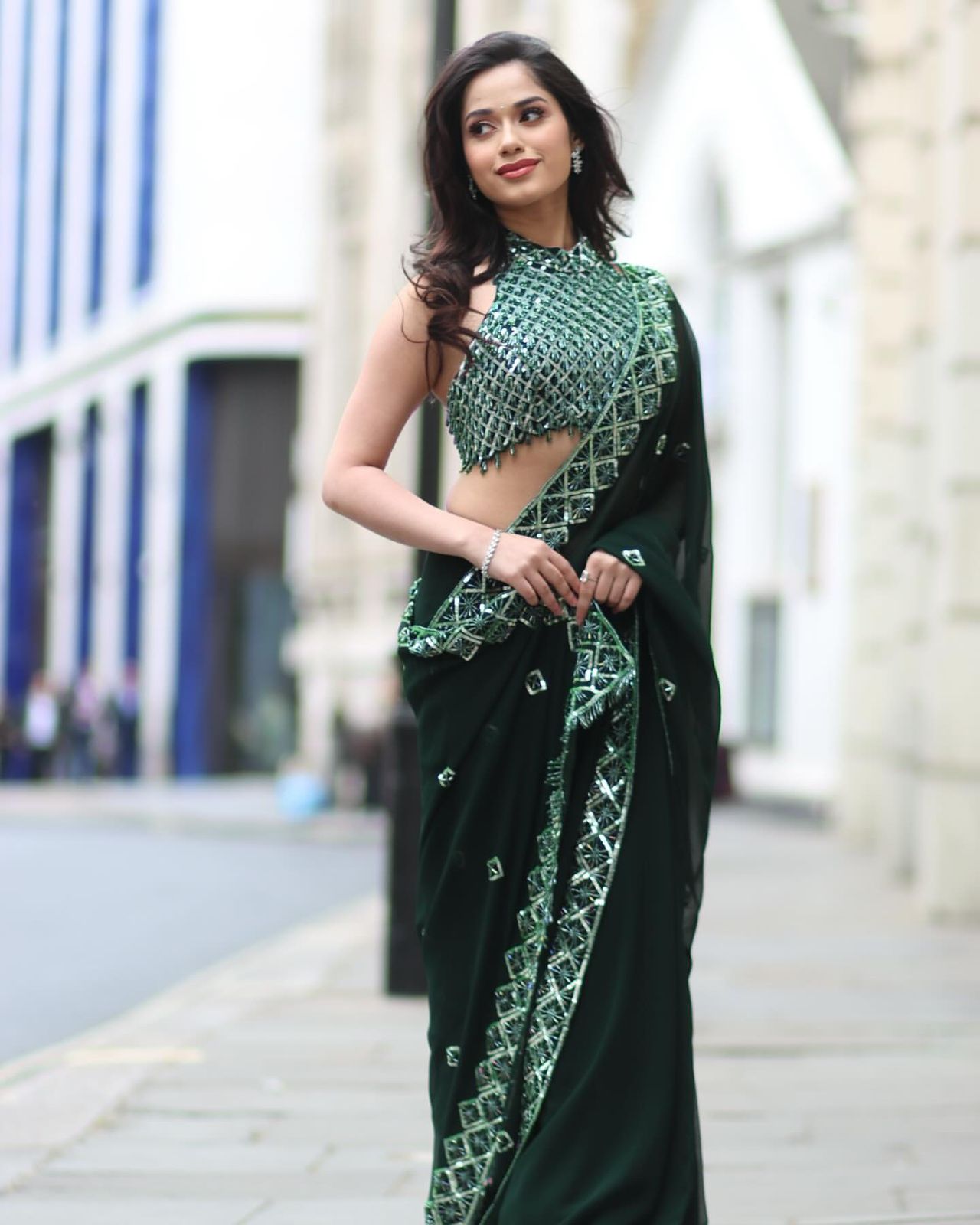 CELEBRITY STYLE SEQUINS SAREE