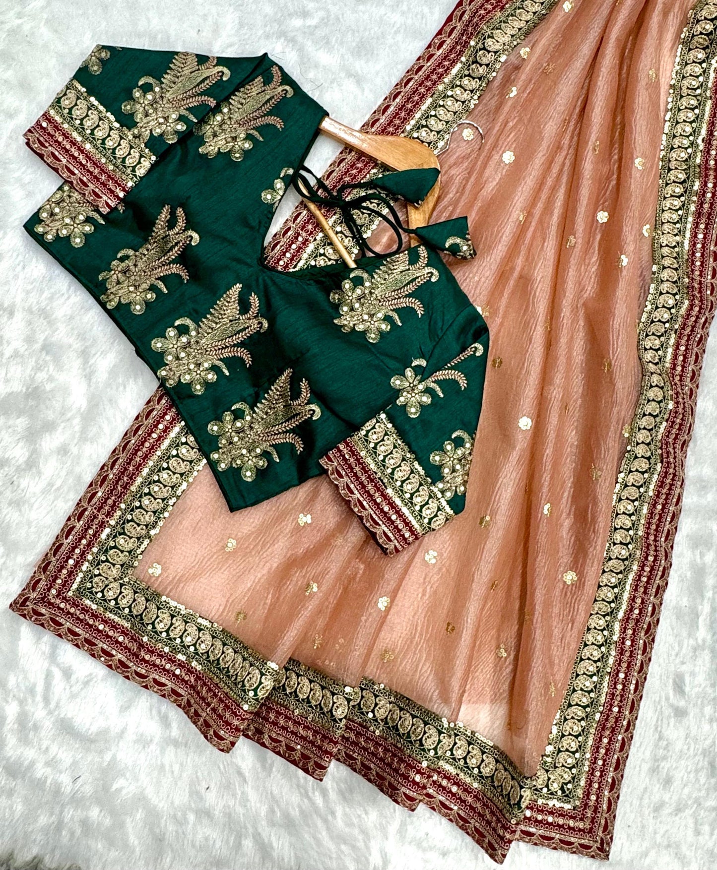 Beautiful sequins and cording Embroidery work lace border