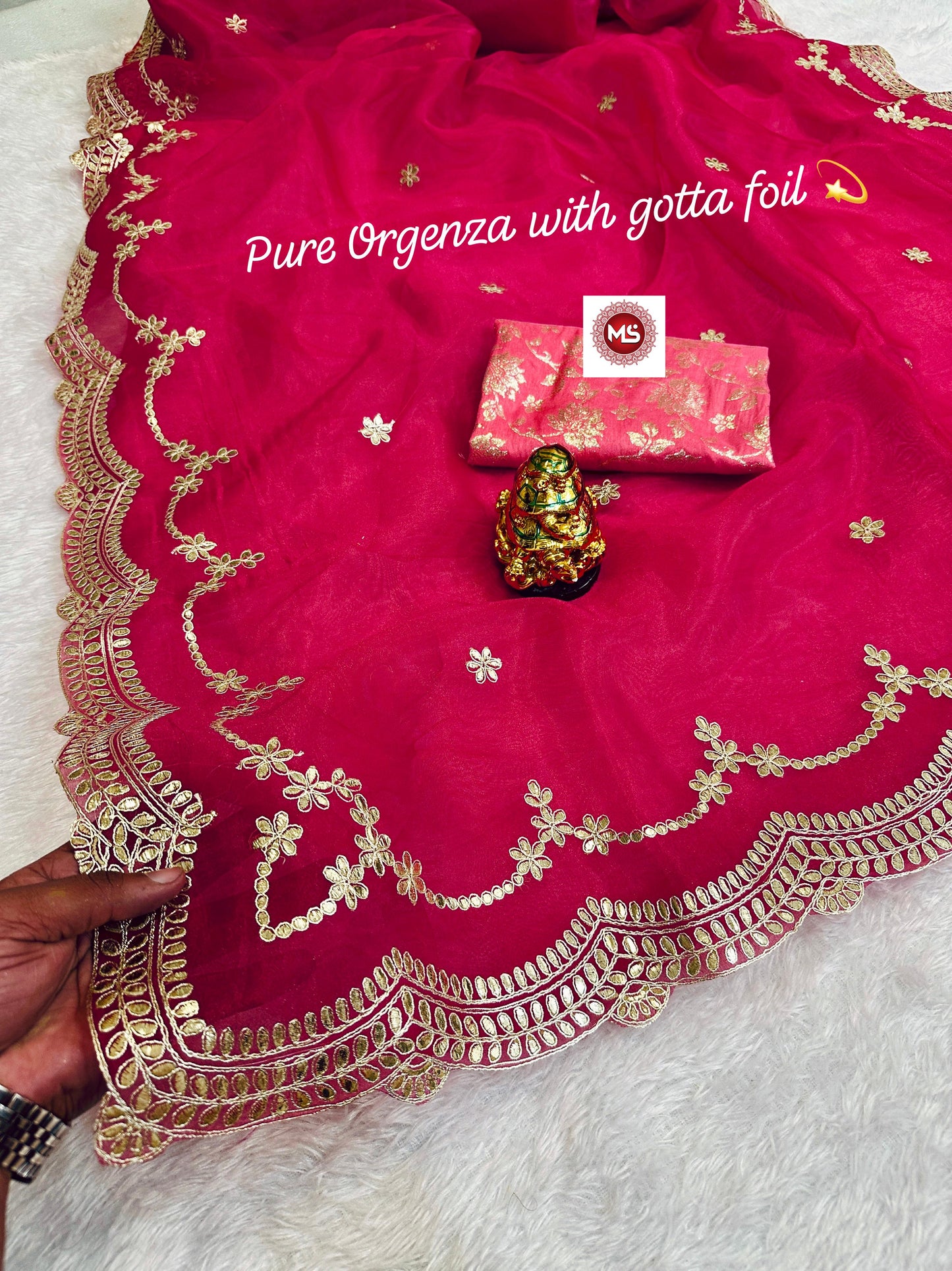 Beautiful net organza Designer saree with C*pallu
