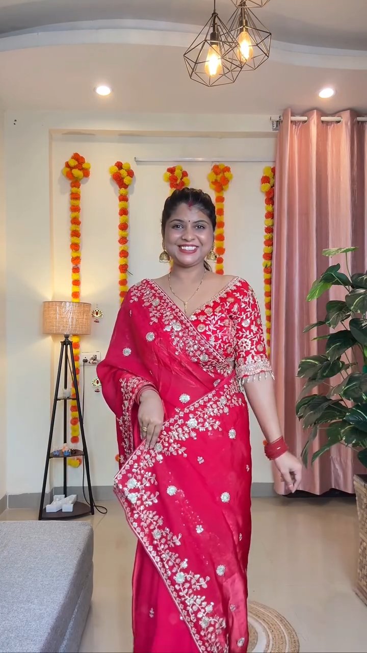 Elegant Sequin Frendy Chiffon Dream Saree