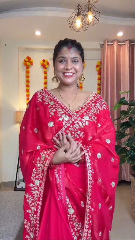 Elegant Sequin Fendy Chiffon Sequin Work Saree