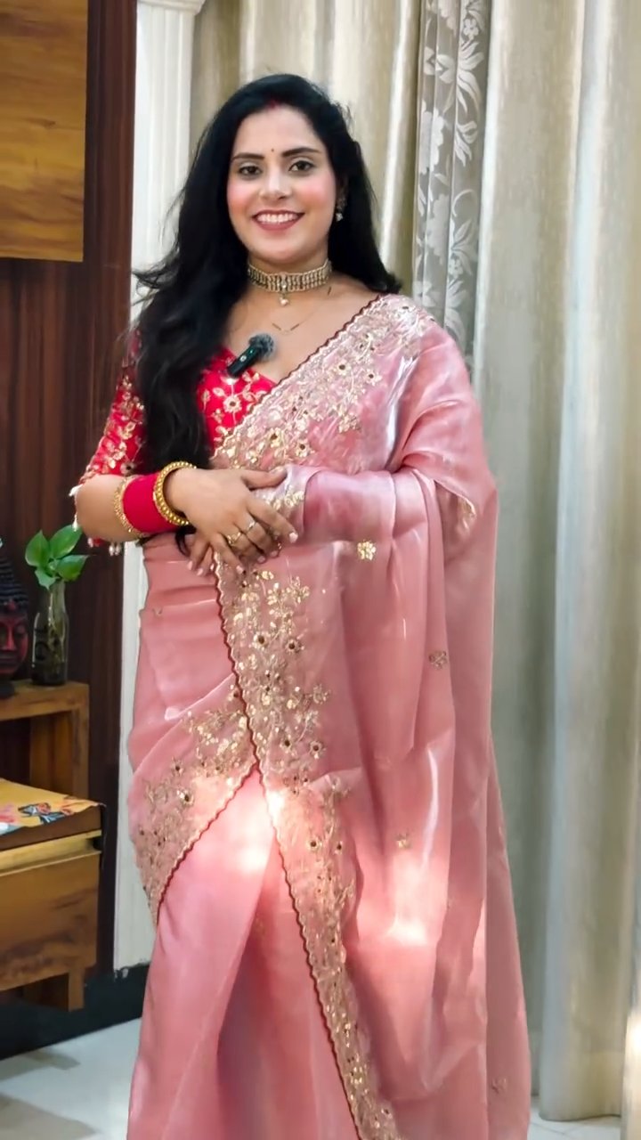 Elegant Sequin Frendy Chiffon Dream Saree
