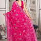 Georgette fabric With cording zari and sequence Work stunning saree
