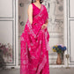 Georgette fabric With cording zari and sequence Work stunning saree