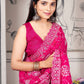 Georgette fabric With cording zari and sequence Work stunning saree