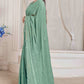 Presenting Light Green Full Handowrk saree On Fandy Crush Fabric