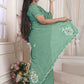 Presenting Light Green Full Handowrk saree On Fandy Crush Fabric