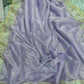 Silver Tissue Silk Saree with Designer Embroidery & Mirror Work