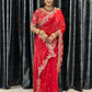 Luxe Fendy Satin Saree with 3mm Sequin Embroidery & Heavy Border