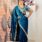 Luxe Fendy Satin Saree with 3mm Sequin Embroidery & Heavy Border