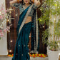 Luxe Fendy Satin Saree with 3mm Sequin Embroidery