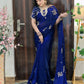 Fandy Satin Saree  Beautiful Khatli & Brits Work