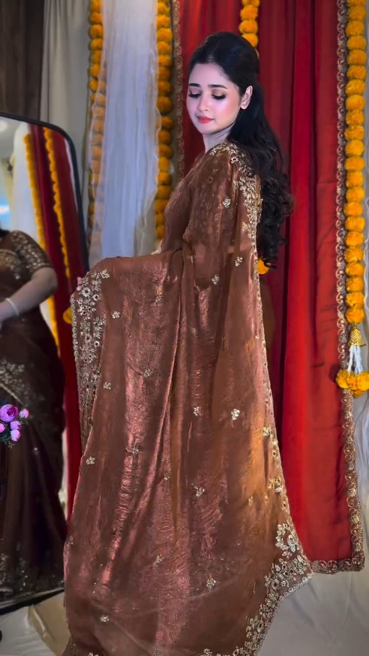 Elegant Sequin Frendy Chiffon Dream Saree