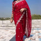 Original Mirror Work Heavy Coading Lace Border in Saree