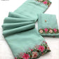 A beautiful pastel range saree featuring intricate multi-thread work. - Lookcollection