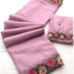 A beautiful pastel range saree featuring intricate multi-thread work. - Lookcollection