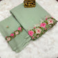 A beautiful pastel range saree featuring intricate multi-thread work. - Lookcollection
