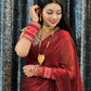 Party Wear Fendy Silk Saree Beads Work Stitch Blouse