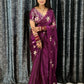 Premium Fandy Silk Saree with Heavy Beads Work