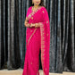 Georgette muthda saree with beautiful c-pallu Embroidery Work