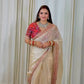 Pure Soft Zimmy Choo Silk Saree with Heavy Multi-Thread Embroidery & Sequin Work