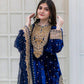 Launching New Party Wear Viscose Velvet Designer  Look Top-Dupatta and Fully Stiched Bottom With Heavy Embroidery Siquance Work - Lookcollection