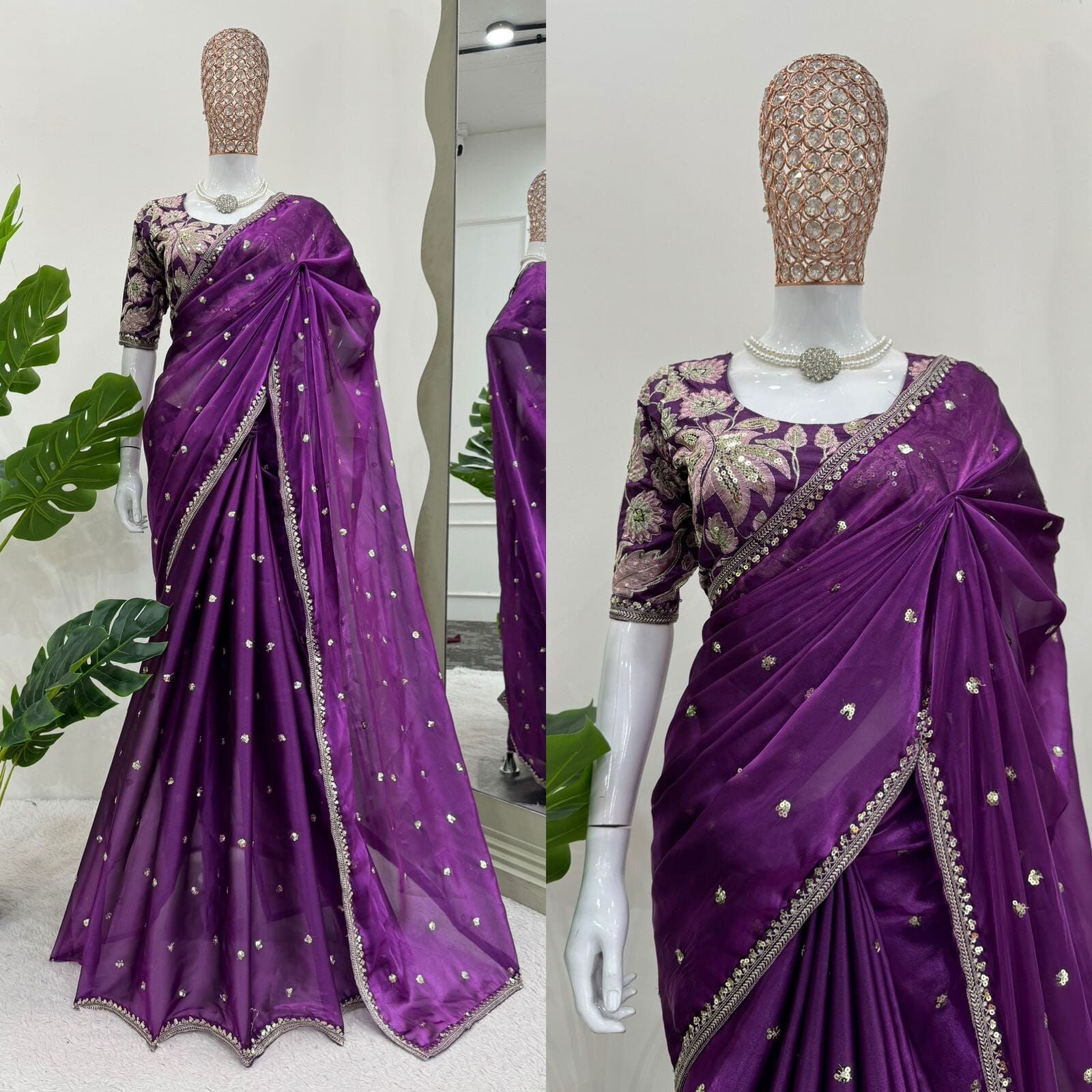 Looking some one for this same colour beautiful Designer Saree - Lookcollection