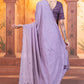 Crush Work and Hand Calcutta Butti Contrast Saree