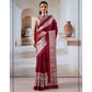 Premium Modal Satin Ajrakh Print Saree with Blouse