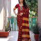 comfortable Bandhej silk drapes that is super stylish and pretty