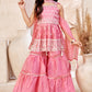Girls Ethnic Sharara Set – hand and embroidery work on gold crush fabric