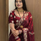 Premium Fendy Satin Sequin Saree Luxury Embroidery