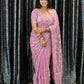 Space Satin Dual Shade Saree with Tone-to-Tone Bead Work