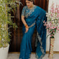 Luxe Fendy Satin Saree with 3mm Sequin Embroidery & Heavy Border
