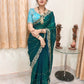 Soft And Elegant Fendy Sartin Fabric Saree With Beautiful Stiched Blouse