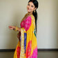 Premium Shiny Silk Saree with Bandhni Blouse