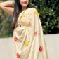 Soft Rangoli Silk Premium Embroidered Mirror Work Saree