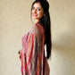 Premium Soft Chinnon Saree with Gold Zari and Real Mirror Work