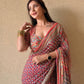 Premium Soft Chinnon Saree with Gold Zari and Real Mirror Work