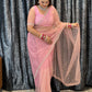 Wedding Wear Soft Net Sequins & Beads Work Saree with Designer Border
