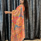 Diamond Mirror Fusion Saree on Soft Chinnon fabric