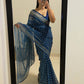 Celebrity Style Designer Georgette Saree with Mirror Work