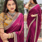 Wedding Special Rangoli Silk Saree With Designer Stichtched Embroidered Blouse