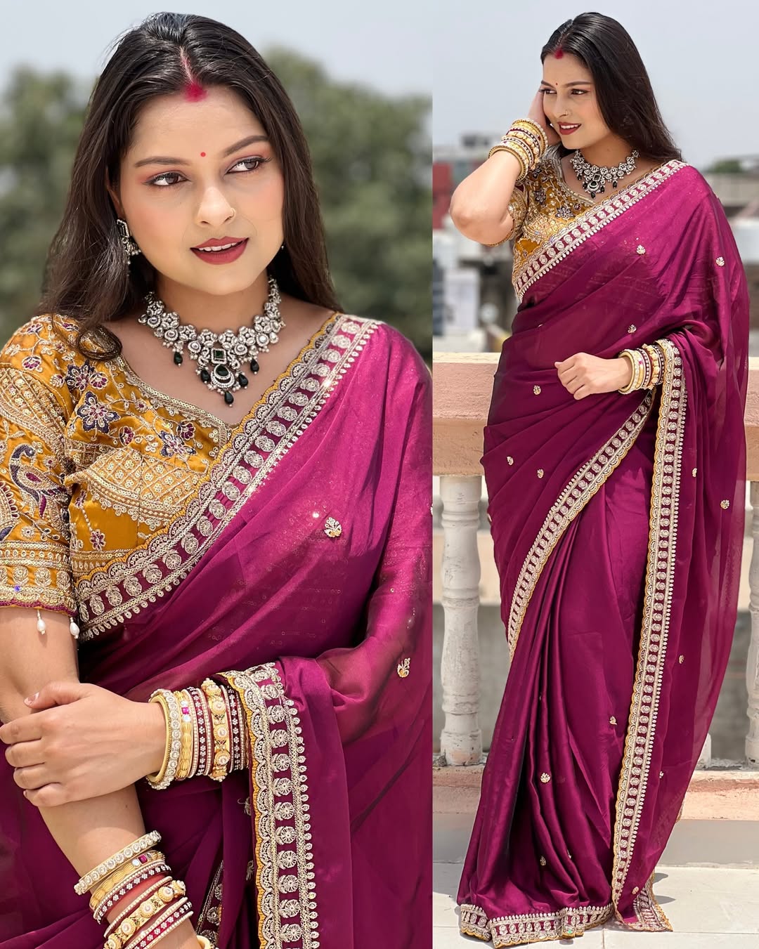 Wedding Special Rangoli Silk Saree With Designer Stichtched Embroidered Blouse