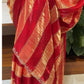 Luxury Space Soft Silk Blooming Saree with Elegant Jarkan & Swarovski Work