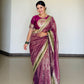 Party Wear Soft Twill Saree with Designer Corset Blouse