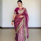 Party Wear Soft Twill Saree with Designer Corset Blouse