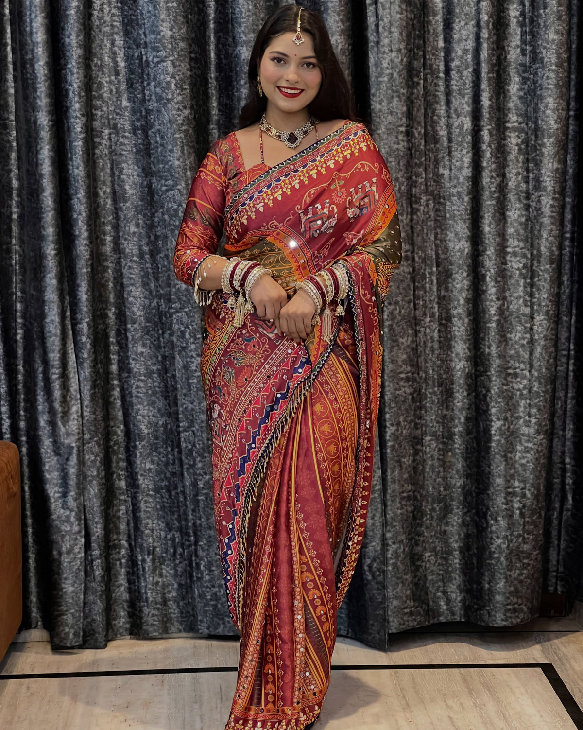 MOST TRENDING RASHMIKA CELEBRITY STYLE DESIGNER SAREE